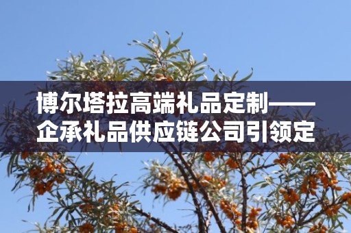 博尔塔拉高端礼品定制——企承礼品供应链公司引领定制新风尚