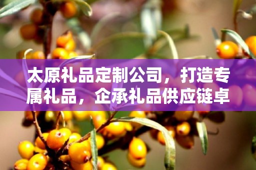 太原礼品定制公司，打造专属礼品，企承礼品供应链卓越服务