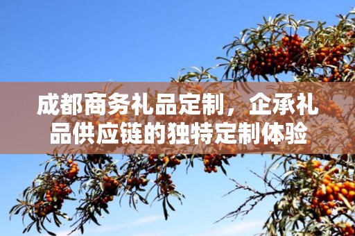 成都商务礼品定制，企承礼品供应链的独特定制体验