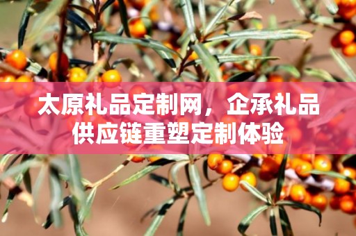 太原礼品定制网，企承礼品供应链重塑定制体验