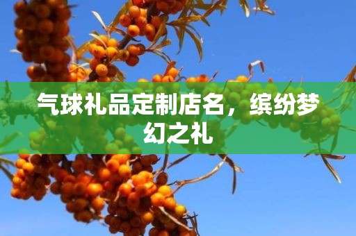 气球礼品定制店名，缤纷梦幻之礼